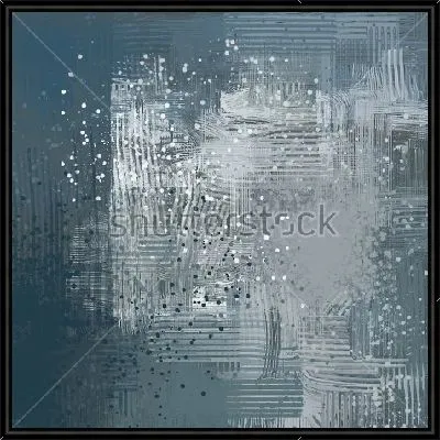 Картина Монохромная композиция с широкими мазками и мелкими брызгами