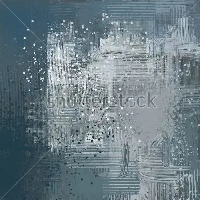 Плакат Монохромная композиция с широкими мазками и мелкими брызгами