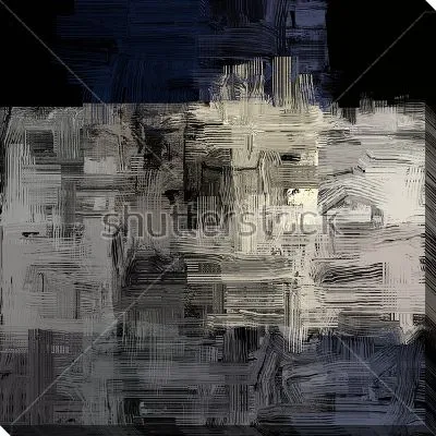 Картина маслом Контрастное сочетание тёмно-синего со светлыми оттенками серого цвета - игра света и тени