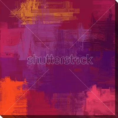 Постер Яркая композиция в оттенках глубокого синего, красного и фиолетового цвета с выразительными цветовыми акцентами морковного, жёлтого и розового