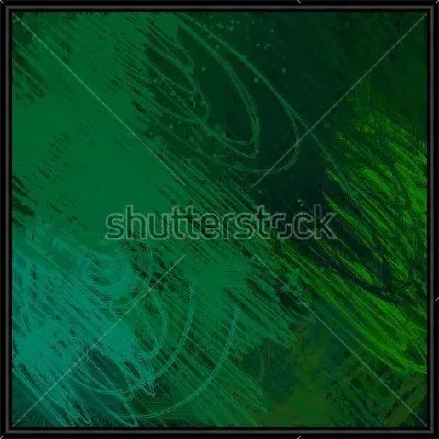 Картина Размашистые каракули в различных оттенках зелёного цвета