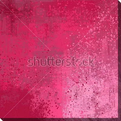 Картина маслом Композиция в оттенках пурпурного цвета с мелкими брызгами и тонкими линиями