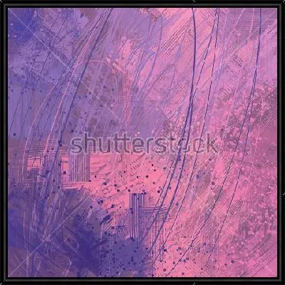 Картина Композиция с иллюзией пространства в оттенках розового и сиреневого цвета