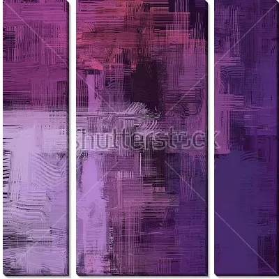 Модульная картина Светлое на тёмном - композиция в оттенках сиреневого и фиолетового цвета со светлыми пятнами