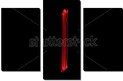 Модульная картина Красная полоса на чёрном фоне