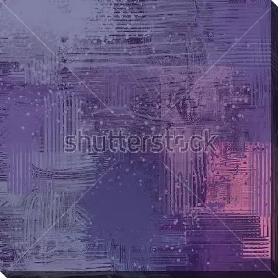 Картина маслом Монохромная композиция с параллельными и перпендикулярными линиями в оттенках сиреневого и пурпурного цвета