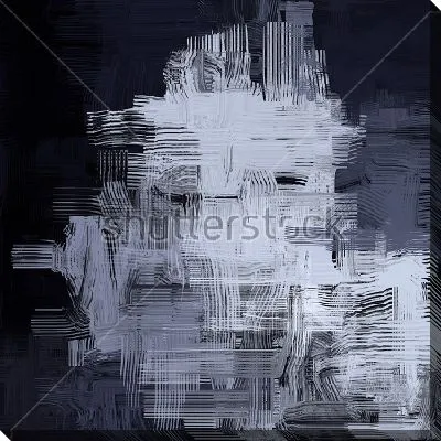 Картина маслом Контрастное сочетание светло-серых линий на тёмном фоне