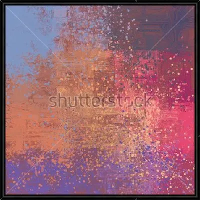 Картина Композиция с разноцветными брызгами на ярком фоне