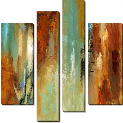 Модульная картина Медная абстракция