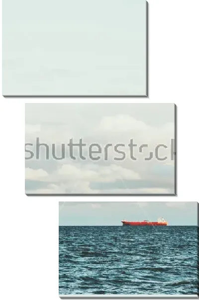 Модульная картина Море и корабли минимальный ландшафт скандинавского путешествия