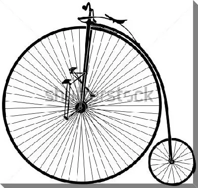 Постер Старинный ретро велосипед с элементами арт-деко