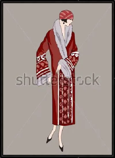 Картина Иллюстрация с моделью в наряде 1920-х годов