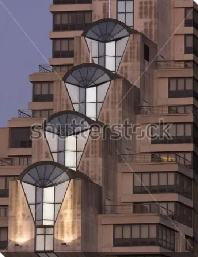 Картина маслом Отель-небоскрёб в Сан-Франциско в стиле арт-деко 