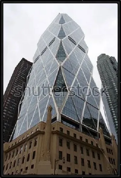 Картина Небоскреб Хёрст Тауэр в Нью-Йорке по проекту архитектора Нормана Фостера