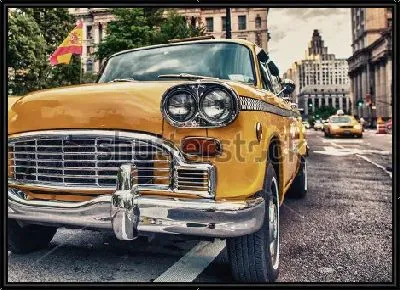 Картина Жёлтое такси на улице Нью-Йорка