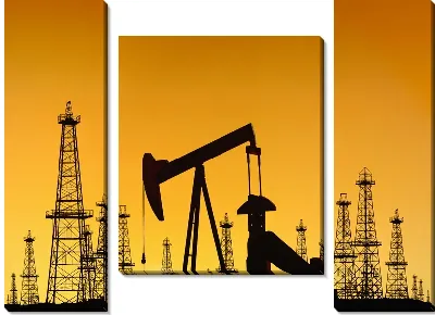 Модульная картина Нефтяная вышка