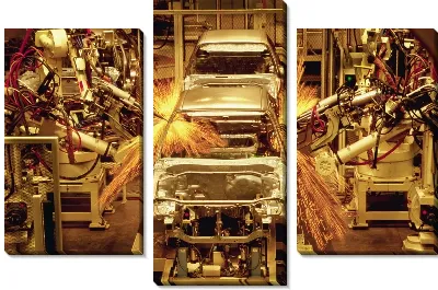 Модульная картина Автозавод