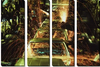 Модульная картина Автозавод №2