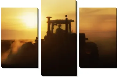 Модульная картина Трактор №4
