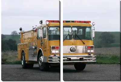 Модульная картина Пожарная машина №2