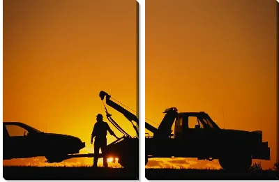 Модульная картина Эвакуатор