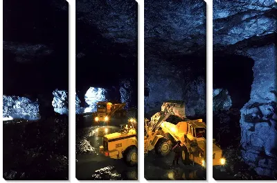 Модульная картина Бульдозер №3