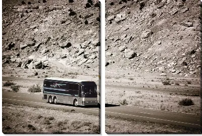 Модульная картина Автобус №14