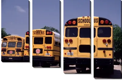 Модульная картина Школьный автобус №7