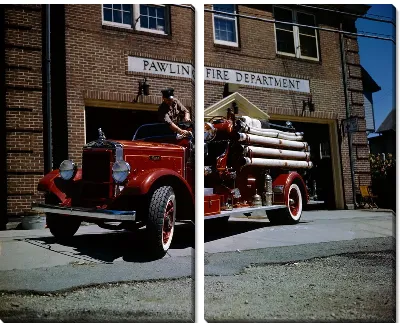 Модульная картина Пожарная машина №6