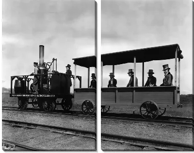 Модульная картина Паровоз №38