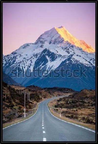 Картина Дорога к величественной горе Кука в Национальном парке Новой Зеландии