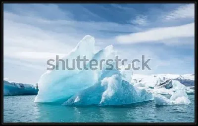 Картина Голубые льдины ледниковой лагуны Йокульсарлон в Исландии