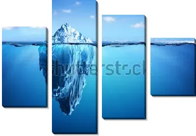 Модульная картина Скрытая опасность плавающих ледников