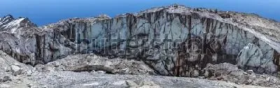 Плакат Панорама ледника Гомукх - исток реки Ганг в Индии