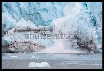 Картина Обвал на леднике с голубым льдом