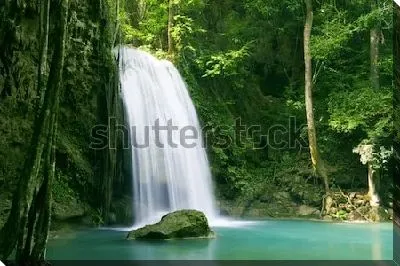 Постер Лесной водопад Эраван в Национальном парке Таиланда