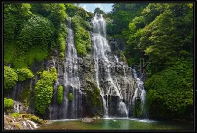 Картина Великолепный водопад Баньюмала в тропическом лесу (Бали, Индонезия)