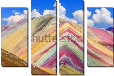 Фантастическая семицветная гора Монтана-де-Сиете - одно из чудес Перу