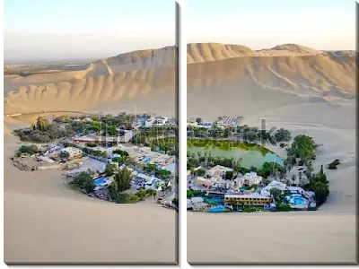 Модульная картина Уакачина - знаменитый оазис в самой бесплодной пустыне (Перу)