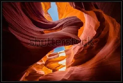 Картина Фантастические формы скал песчаника в знаменитом Каньоне Антилопы (США, штат Аризона)