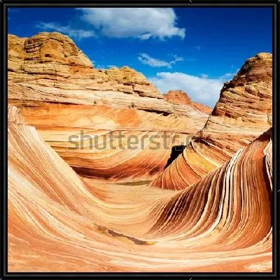 Удивительные скалы в форме волн в Национальном парке Гранд-Каньон (США, штат Аризона)