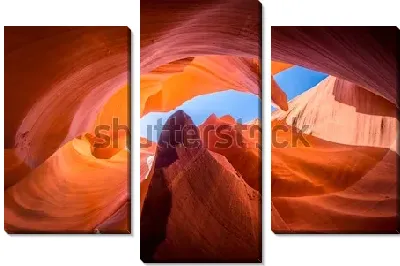 Удивительные пластичные формы скал Каньона Антилопы (США, штат Аризона)