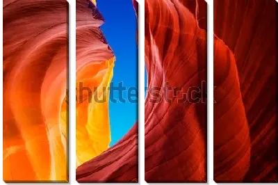 Модульная картина Фантастические разноцветные формы скал Каньона Антилопы (США, штат Аризона)