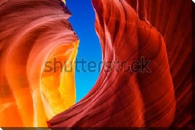 Постер Фантастические разноцветные формы скал Каньона Антилопы (США, штат Аризона)