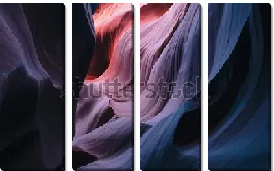 Модульная картина Удивительные формы разноцветных скал Каньона Антилопы (США, штат Аризона)