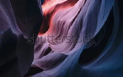 Плакат Удивительные формы разноцветных скал Каньона Антилопы (США, штат Аризона)