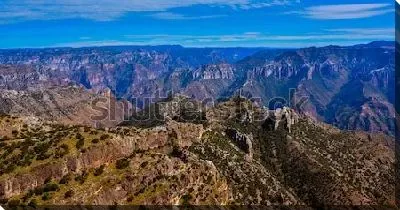 Постер Панорама Медного каньона в ясный день (Мексике, штат Чиуауа)