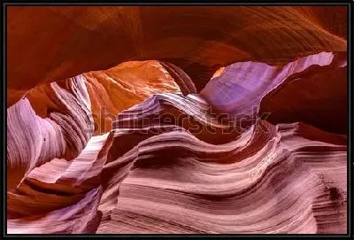 Картина Фантастические природные формы скал из песчаника в Каньоне Антилопы (США, штат Аризона) №4