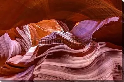 Постер Фантастические природные формы скал из песчаника в Каньоне Антилопы (США, штат Аризона) №4