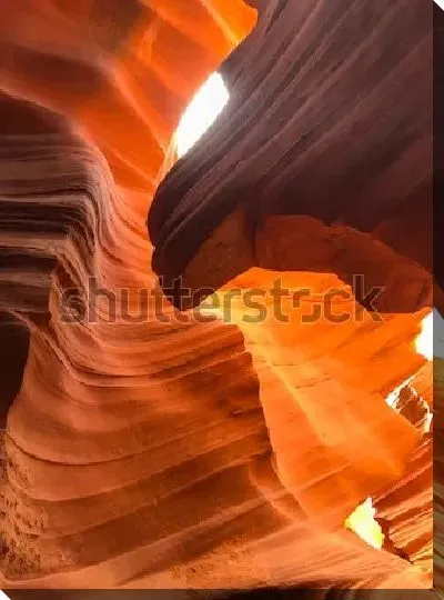 Постер Фантастические природные формы скал из песчаника в Каньоне Антилопы (США, штат Аризона) №8